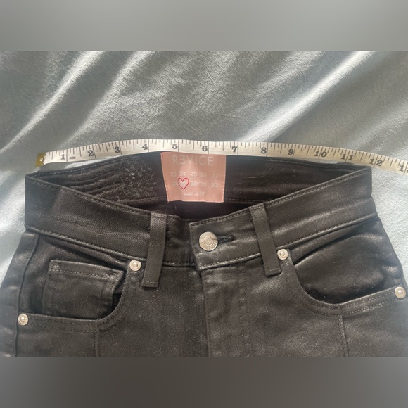 REVICE Coated Black Straight/Skinny Jeans - Picture 3 of 7